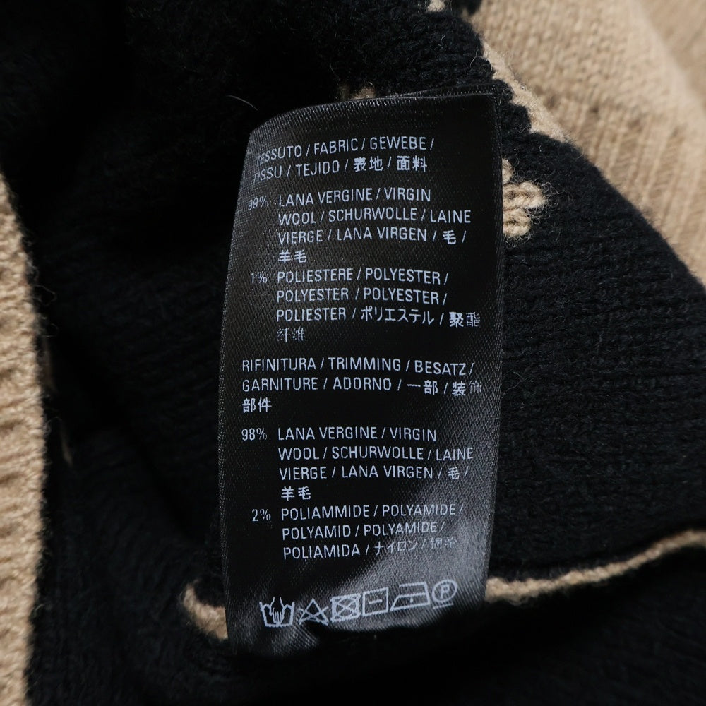 BALENCIAGA(バレンシアガ) 20AW オールオーバーロゴジャガード クルーネックニットセーター ベージュ 648433 TI567