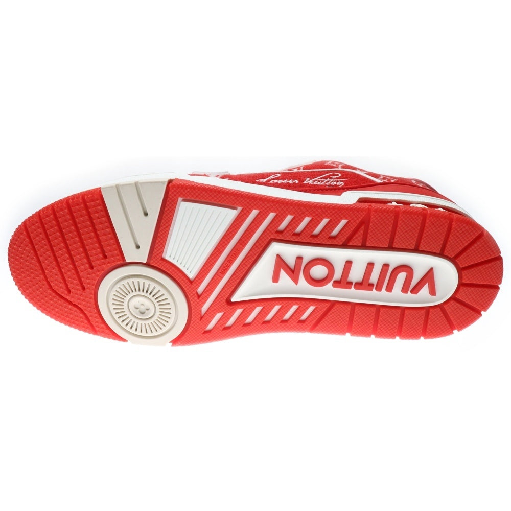 LOUIS VUITTON(ルイヴィトン) LV Trainer 1ABFSQ LVトレイナー ライン ベロアローカットスニーカー レッド