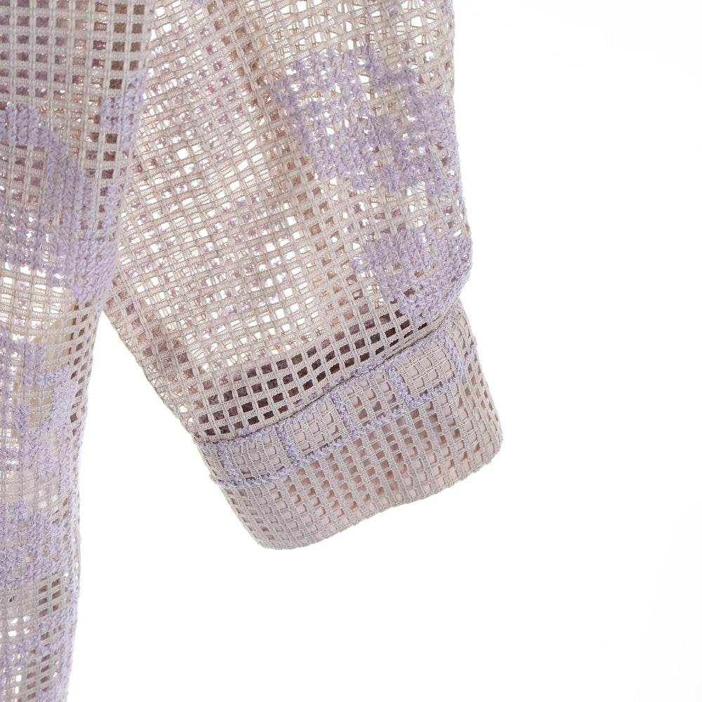 AMERI(アメリ) MEDI CROSS SHIRT メディクロス 長袖シャツ パープル レディース 02210430310