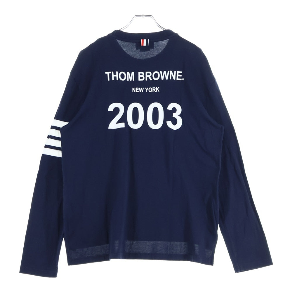 THOM BROWNE(トムブラウン) 2003年 バックプリント長袖Tシャツ ロングスリーブカットソー ネイビー MJS169B-07862-415