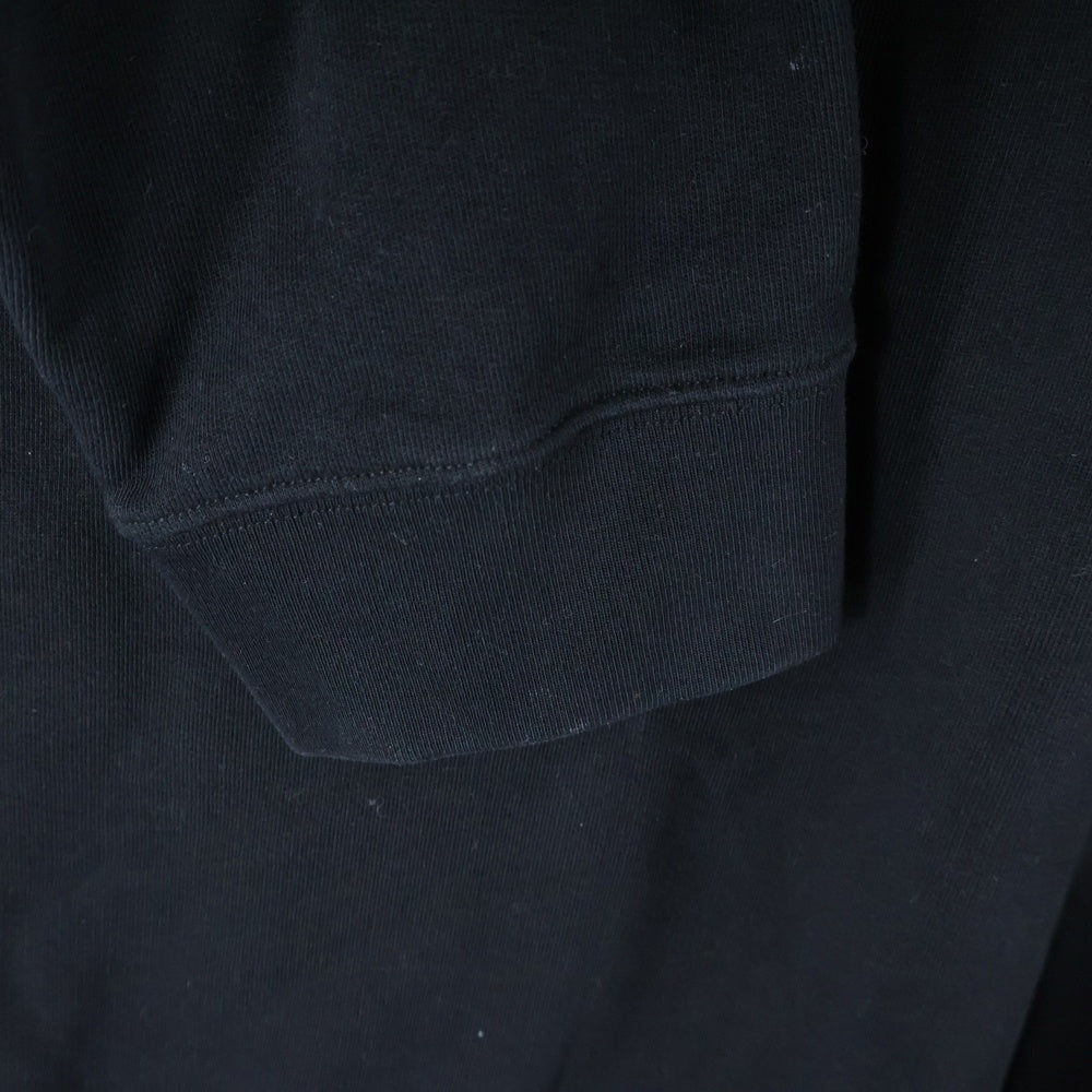 RAF SIMONS(ラフシモンズ) 19AW Oversized sweater with printed shoulder Patches ショルダーパッチ クルーネック 長袖スウェット トレーナー ブラック 192-190B