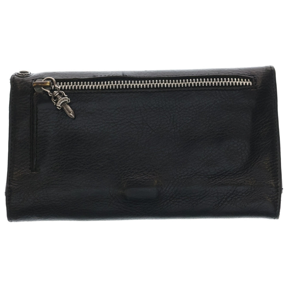 CHROME HEARTS(クロムハーツ) WAVE ウェーブ レザーウォレット 財布 ブラック BCA374