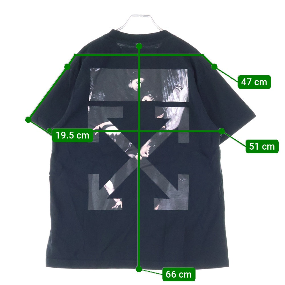 OFF-WHITE(オフホワイト) 19AW Caravaggio Arrows T-Shirt カラヴァッジョ オーバーサイズ半袖Tシャツ ブラック OMAA038S20185004