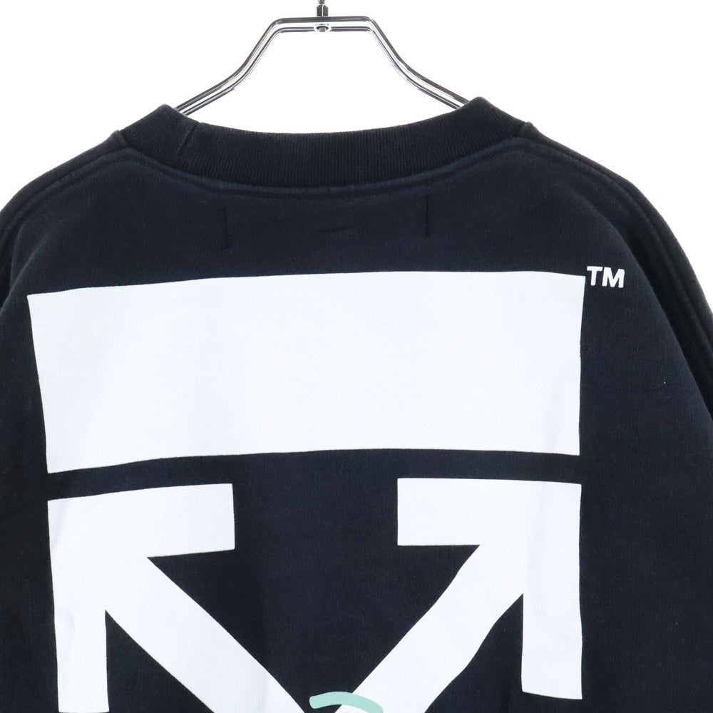 OFF-WHITE(オフホワイト) 19AW アロープリントクルーネックスウェットトレーナー ブラック OMBA035E19E30015