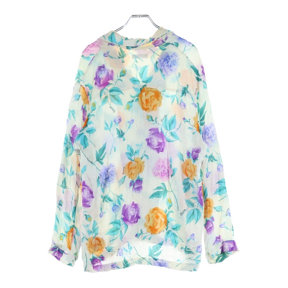 BALENCIAGA(バレンシアガ) フラワー総柄 シルク 長袖シャツ マルチカラー レディース 602450 TGLS4