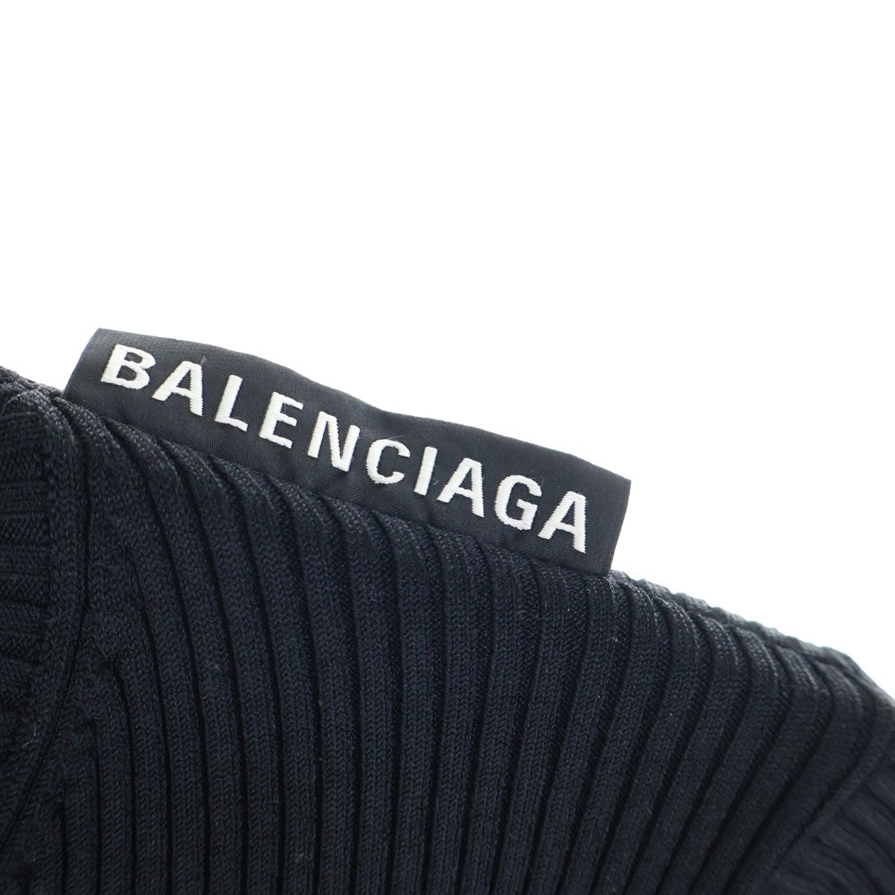 BALENCIAGA(バレンシアガ) ショルダーロゴタグ付 クルーネック 長袖セーター ブラック レディース 570828 T5101