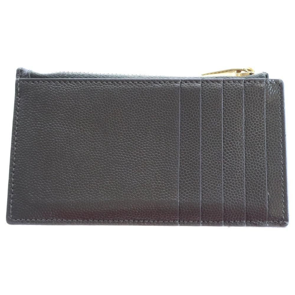 SAINT LAURENT PARIS(サンローランパリ) YSLロゴ レザー カードケース コインケース ブラウン 607915