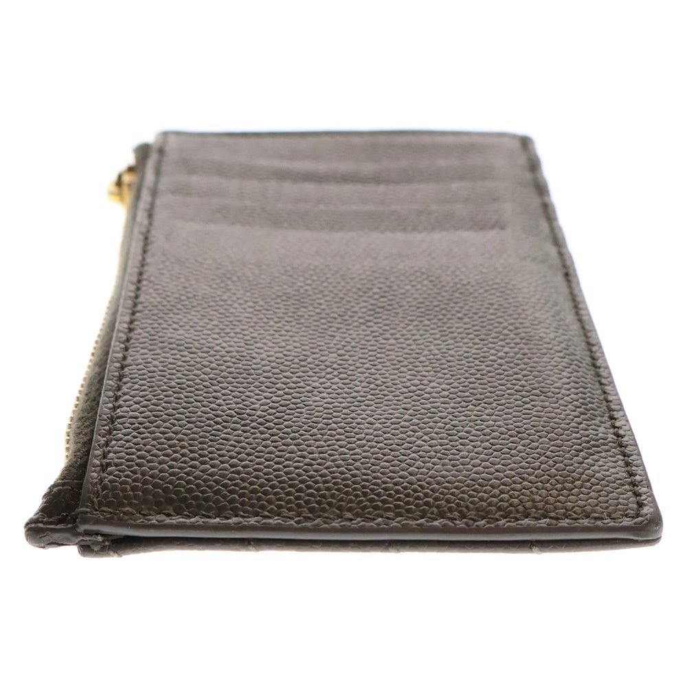 SAINT LAURENT PARIS(サンローランパリ) YSLロゴ レザー カードケース コインケース ブラウン 607915