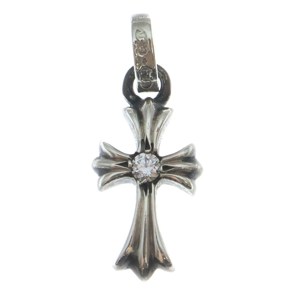 CHROME HEARTS(クロムハーツ) CRS BBYFAT DMND ベイビーファットクロス 両面1ダイヤ ペンダントトップ シルバー BCA238
