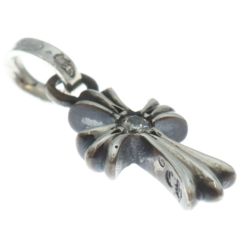 CHROME HEARTS(クロムハーツ) CRS BBYFAT DMND ベイビーファットクロス 両面1ダイヤ ペンダントトップ シルバー BCA238