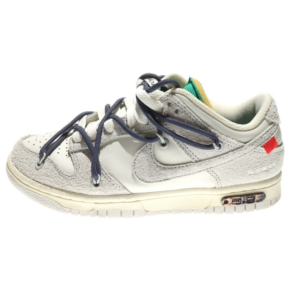 NIKE(ナイキ) ×OFF WHITE DUNK LOW The 50 Collection Lot 19 DJ0950-119 オフホワイト ダンクロー ローカットスニーカー シューズ グレー/オレンジ US5/23.5cm