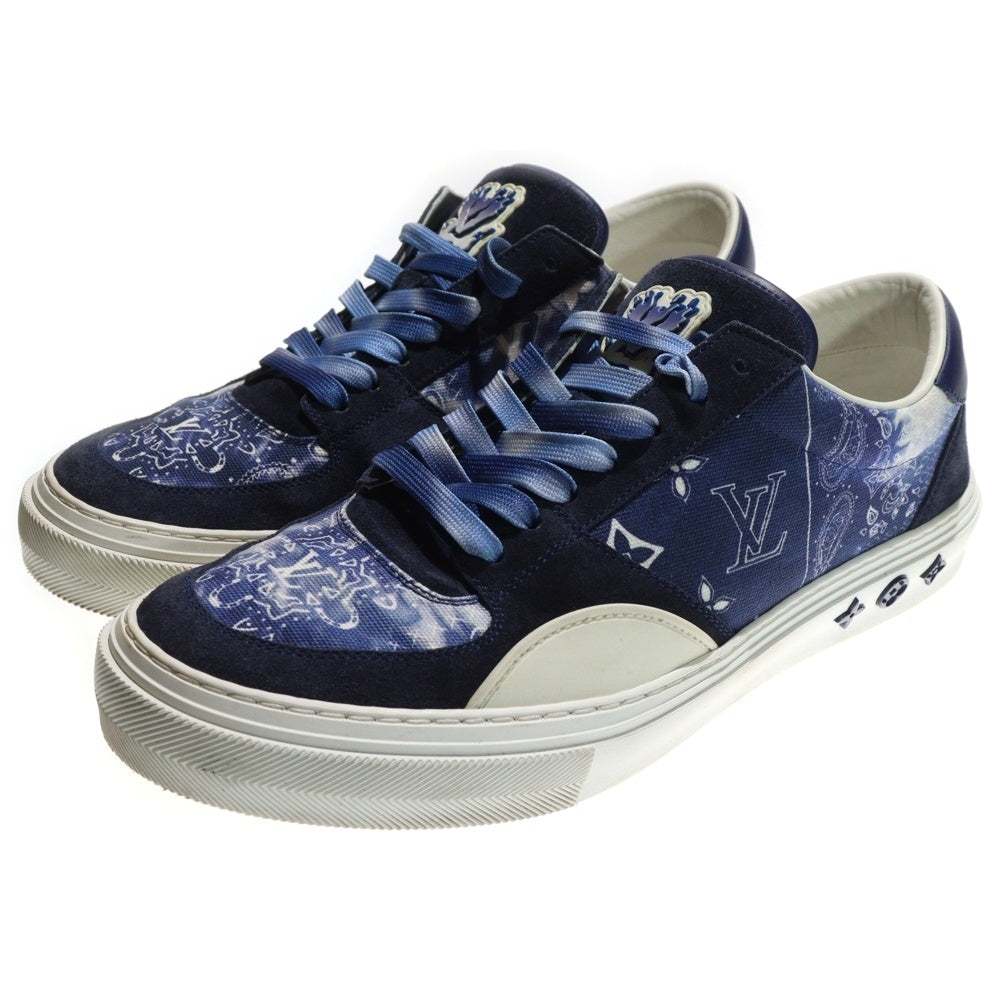 LOUIS VUITTON(ルイヴィトン) 22AW LVオリライン モノグラムペイズリー ローカット スニーカー ブルー MS0242