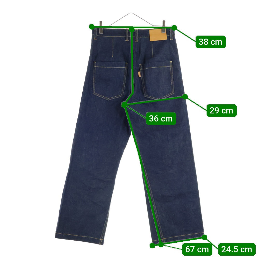 RYO TAKASHIMA(リョウ タカシマ) 21ss STRAIGHT RAW DENIM TROUSERS ストレート デニムパンツ インディゴ 102104009