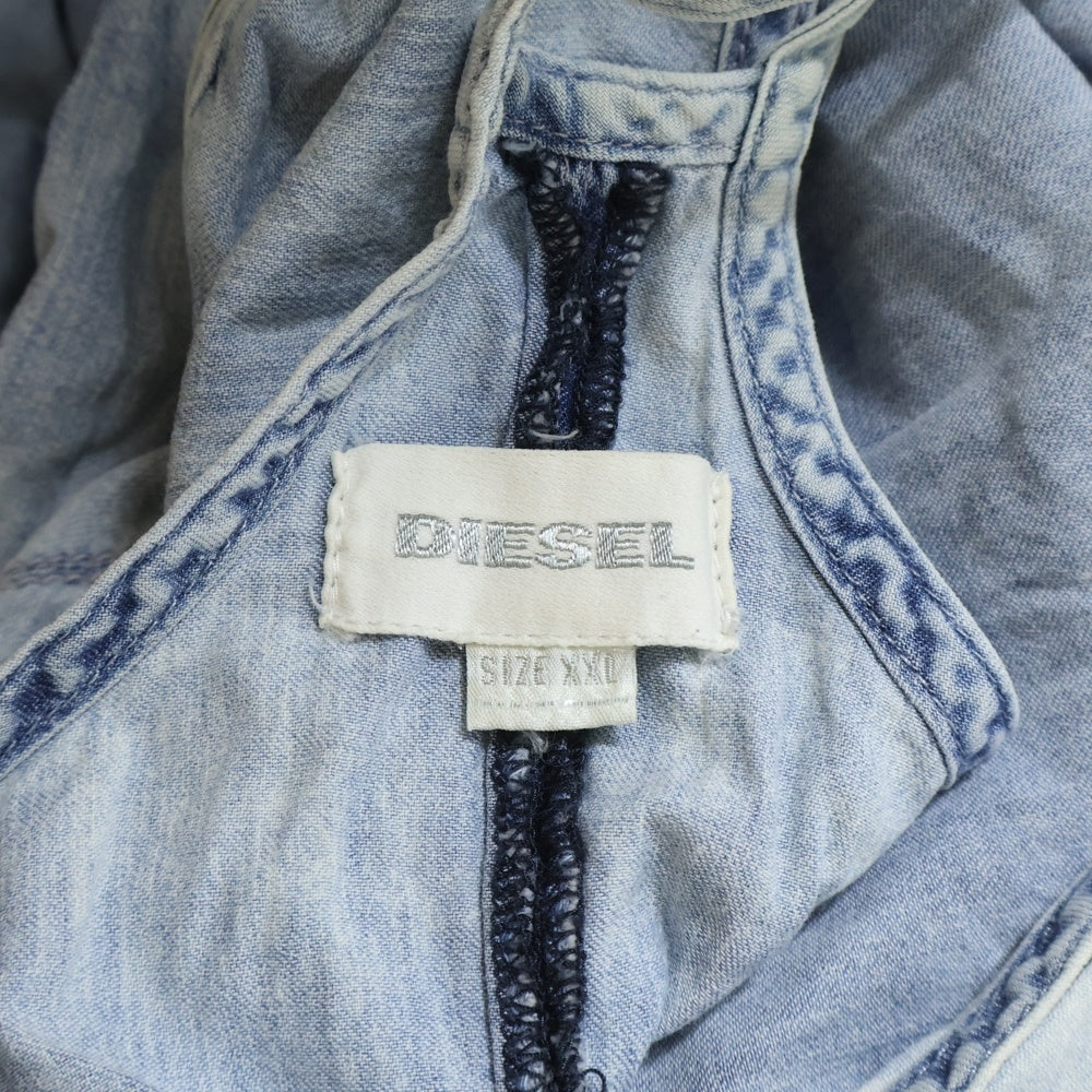 DIESEL(ディーゼル) ウォッシュ加工 デニムワンピース ライトブルー レディース