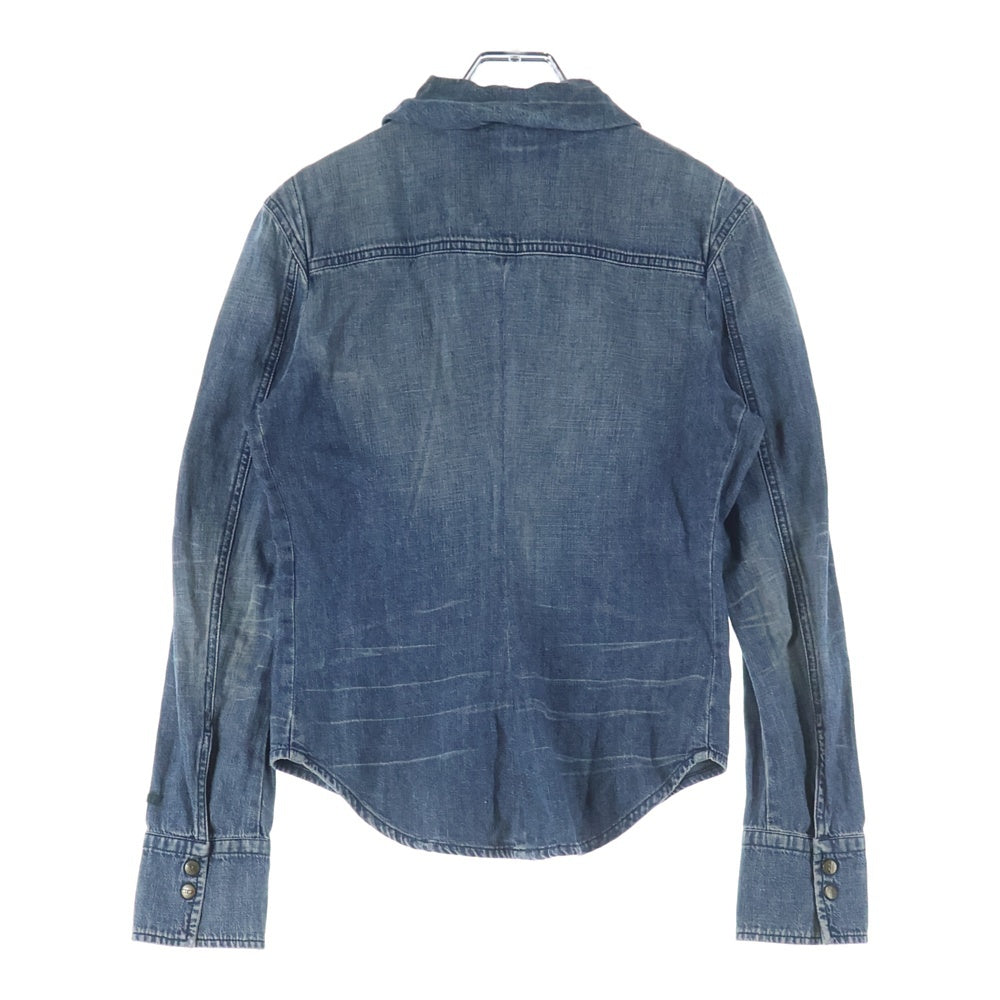 DIESEL(ディーゼル) ウオッシュ加工 ジップアップ デニムジャケット インディゴ レディース