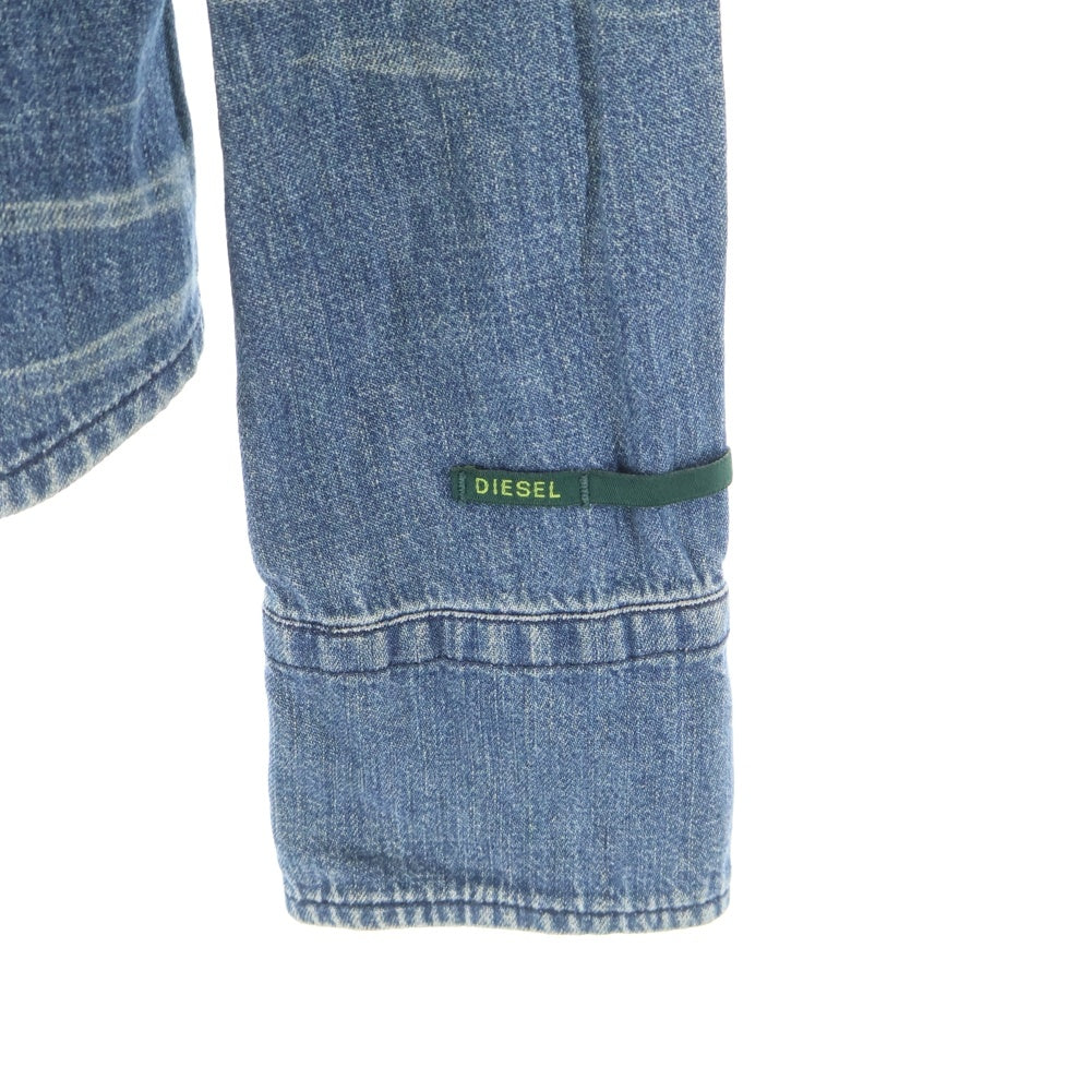 DIESEL(ディーゼル) ウオッシュ加工 ジップアップ デニムジャケット インディゴ レディース