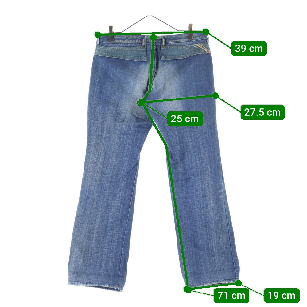 DIESEL(ディーゼル) ダメージ加工 フロントポケット デニムパンツ ジーンズ インディゴ レディース