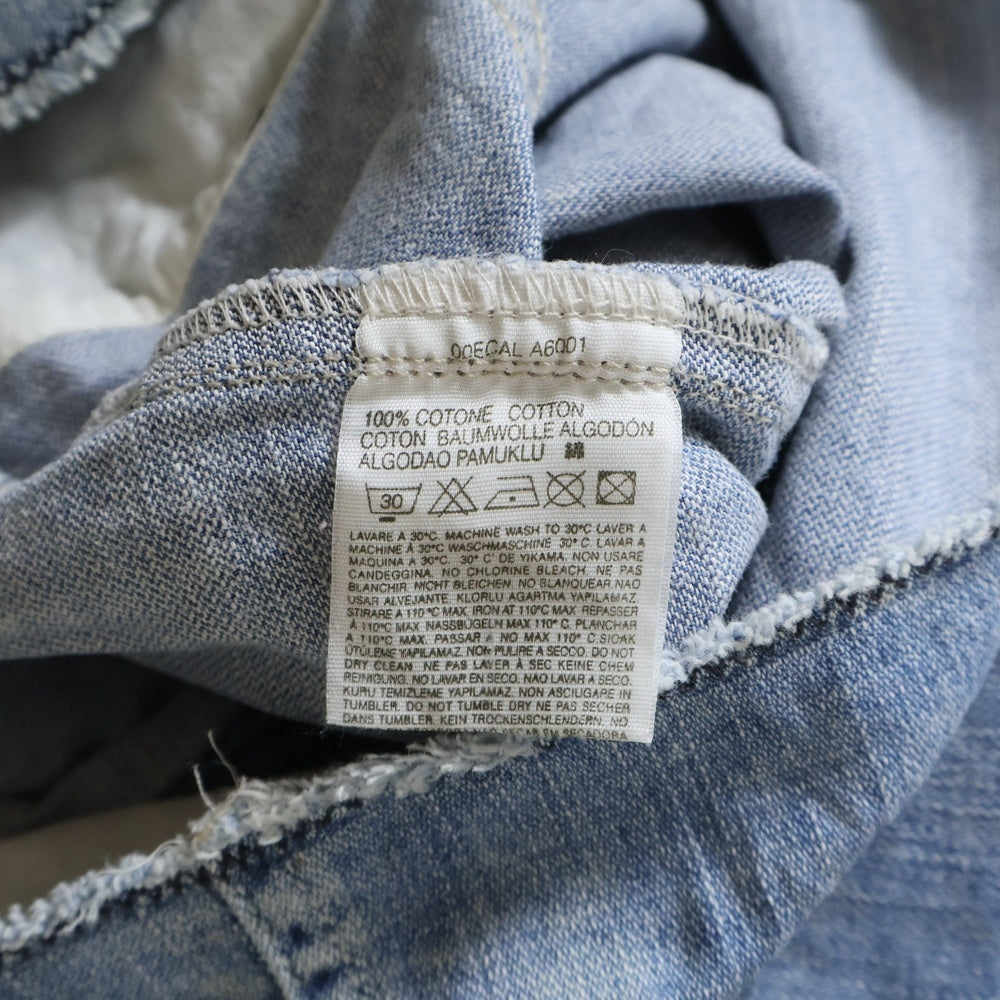 DIESEL(ディーゼル) ウォッシュ加工 ジップアップ デニムワンピース ライトブルー レディース