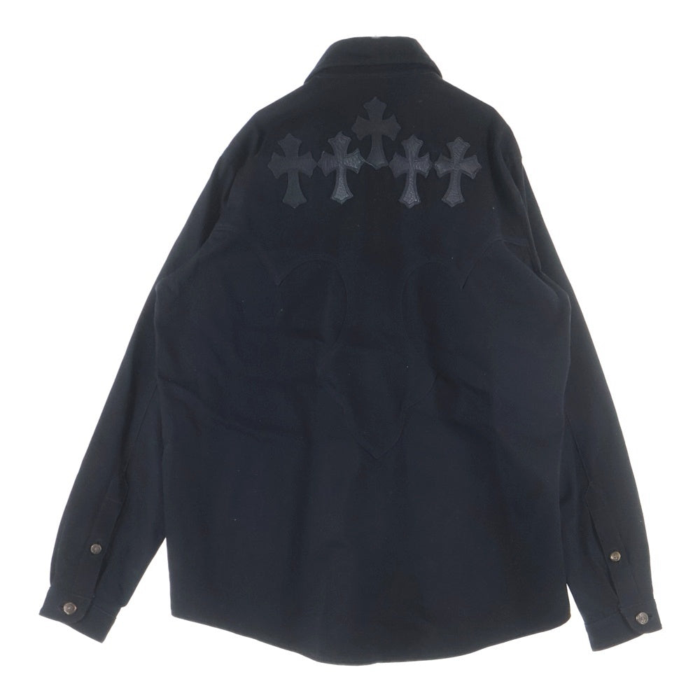 Chrome Hearts ブラック衣類カバー Chrome Hearts Matty Boy Chomper Horseshoe Hoodie パーカー (CHROME