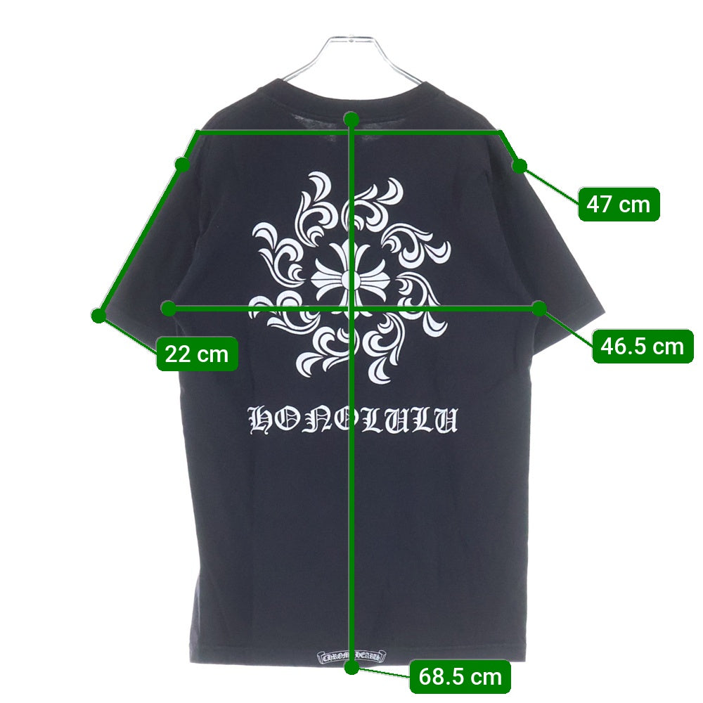 CHROME HEARTS(クロムハーツ) OLD Honolulu CH PLS TEE オールド ホノルル限定 CHプラスプリントTシャツ ロゴプリントクルーネック半袖Tシャツ ブラック