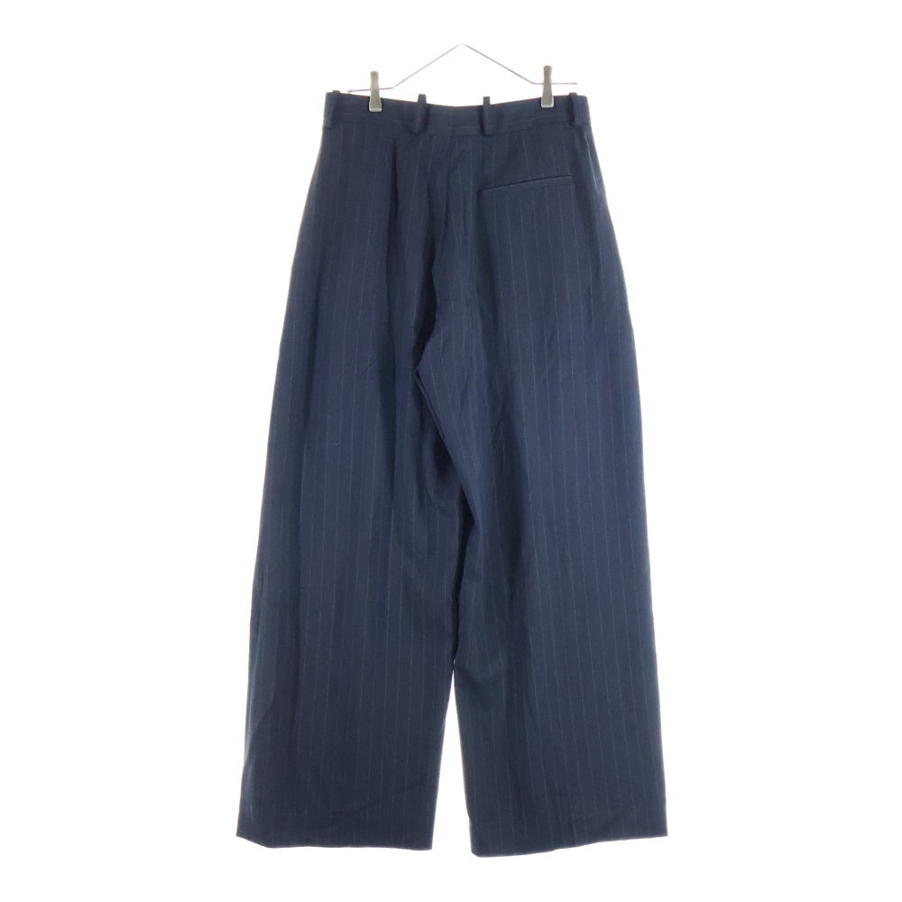 Acne Studios(アクネ ストゥディオズ) PINSTRIPE TROUSERS ピンストライプ トラウザーズ ワイドスラックスパンツ ネイビー FN-MN-TROU001025