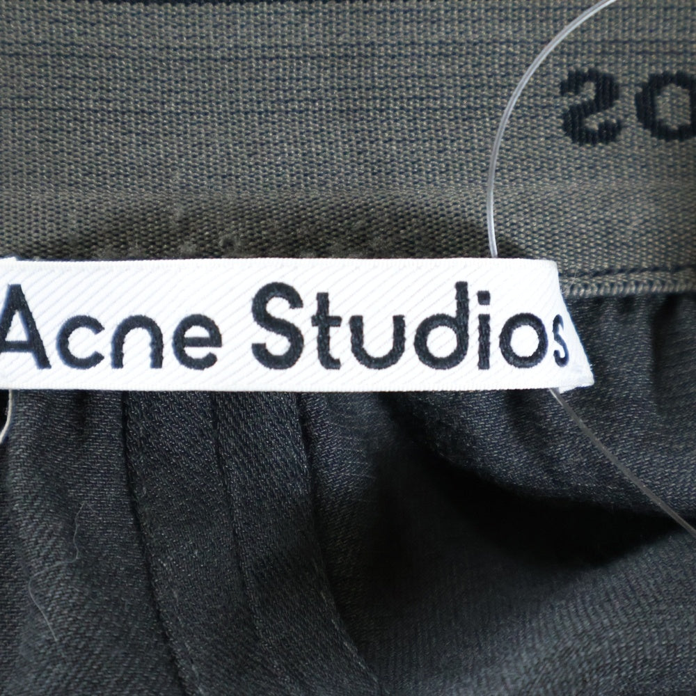 Acne Studios(アクネ ストゥディオズ) LOGO TAPE TROUSERS ロゴテープトラウザーズ イージーワイドパンツ グレー FN-MN-TROU001028
