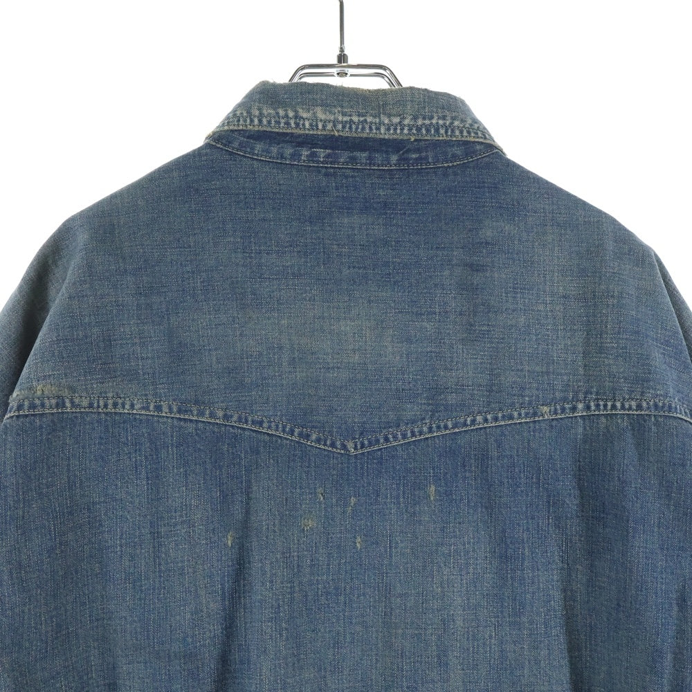 SAINT MICHAEL(セントマイケル) 23AW DENIM SHIRT 長袖 デニムシャツ インディゴ SM-A23-0000-015