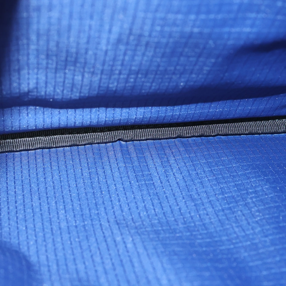 Berluti(ベルルッティ) カリグラフィ総柄 ロゴレザー切替 ナイロン クラッチバッグ ブルー