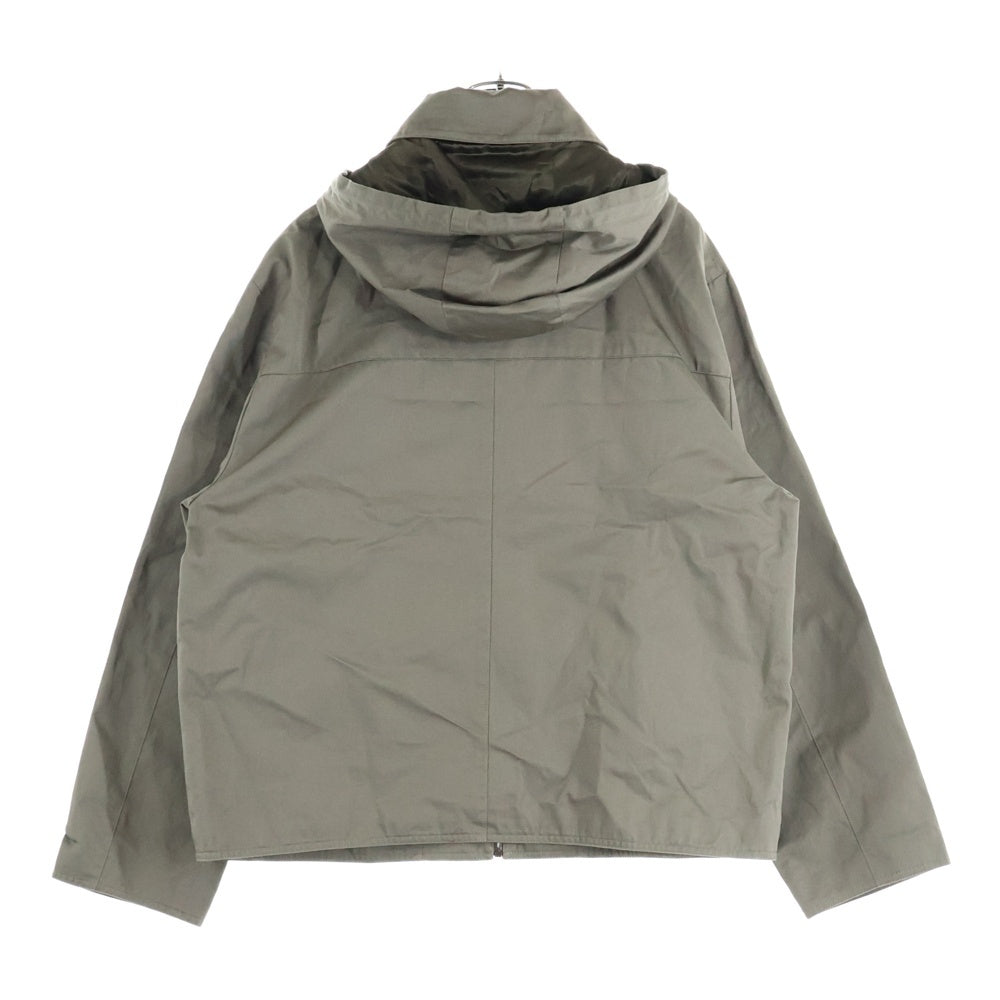 LOEWE(ロエベ) アナグラムロゴレザーパッチ コットン フーデッドジャケット カーキ H526Y02W94