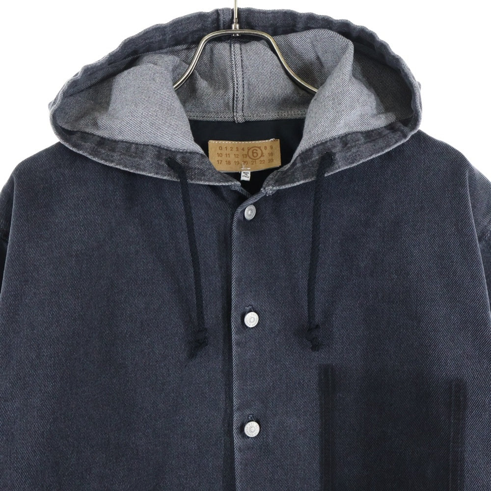 MM6 Maison Margiela(エムエムシックスメゾンマルジェラ) 24SS Hooded denim jacket デニムジャケット グレー SH0AM0003