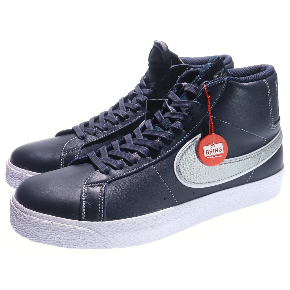 NIKE(ナイキ) ×Mason Silva ZOOM BLAZER MID MS QS DZ7260-400 メイソン シルバ ズーム ブレザー ミッドカットスニーカー ネイビー US9.5/27.5cm