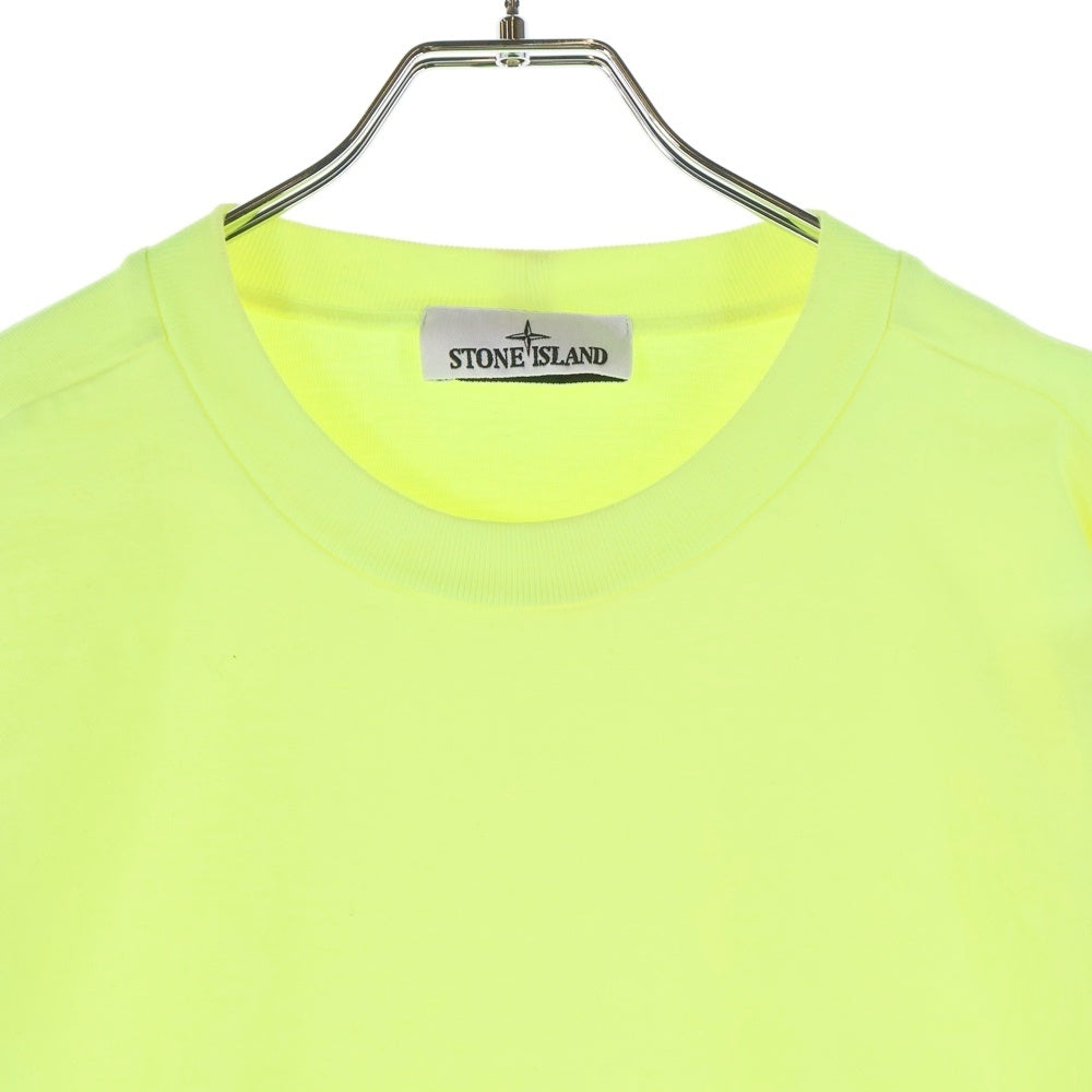 STONE ISLAND(ストーンアイランド) 袖ロゴワッペン付 クルーネック 長袖Tシャツ イエロー 801563750