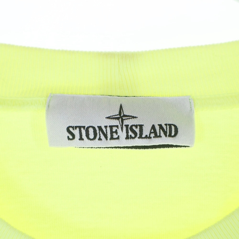 STONE ISLAND(ストーンアイランド) 袖ロゴワッペン付 クルーネック 長袖Tシャツ イエロー 801563750