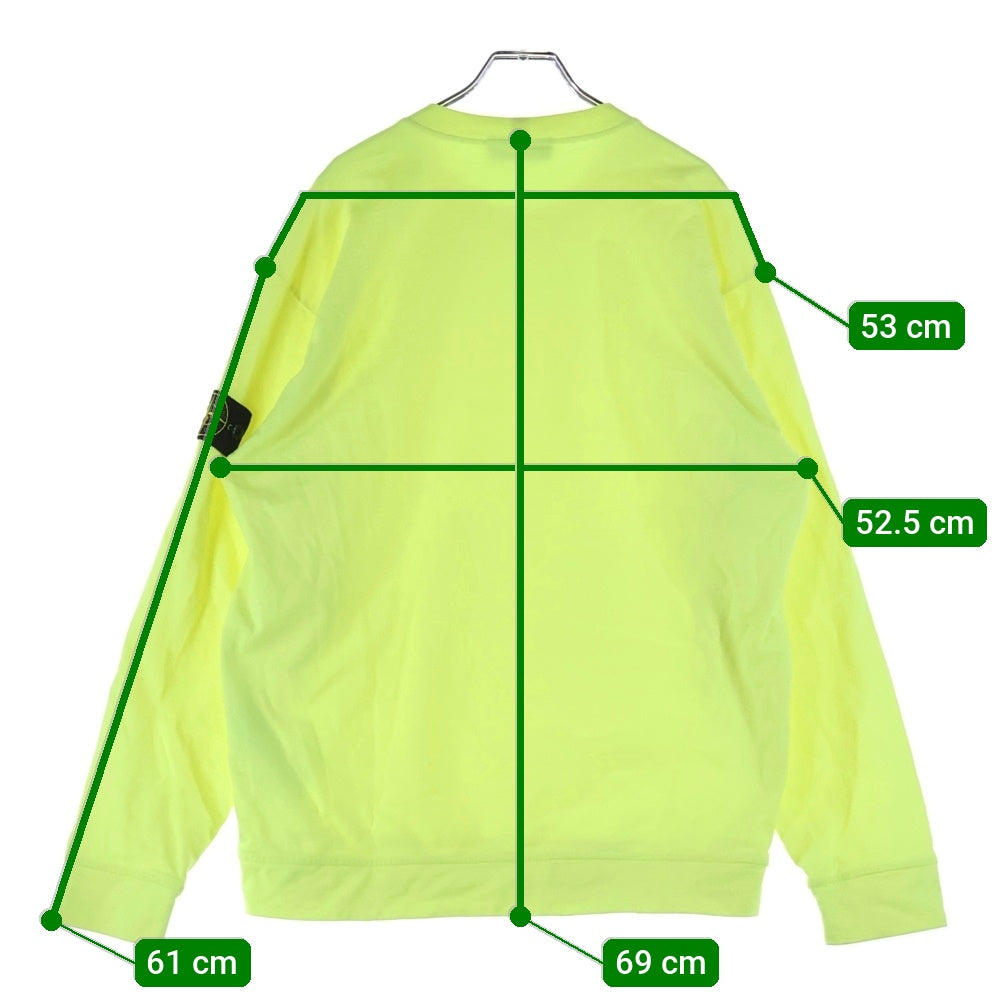 STONE ISLAND(ストーンアイランド) 袖ロゴワッペン付 クルーネック 長袖Tシャツ イエロー 801563750