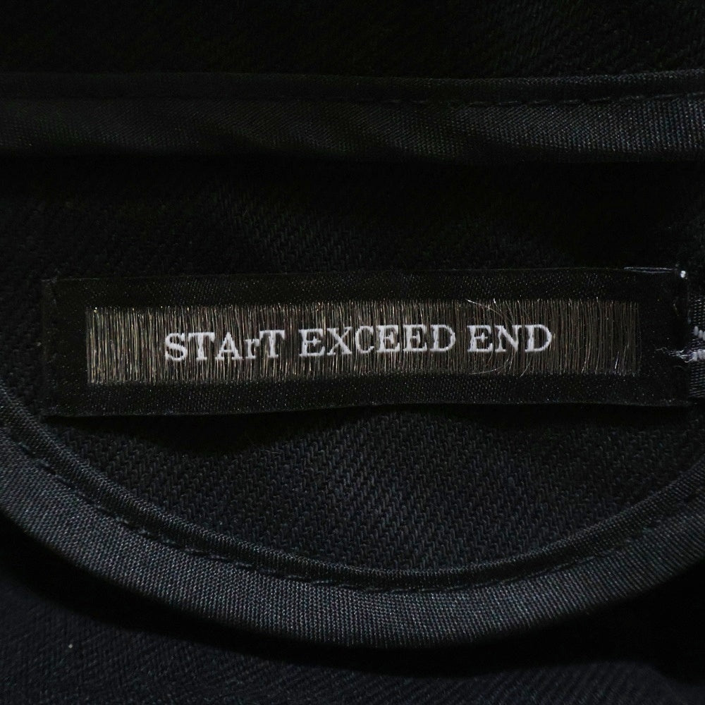 STARTEXCEEDEND(スタートエクシードエンド) サイドライン ワイドデニムパンツ ブラック