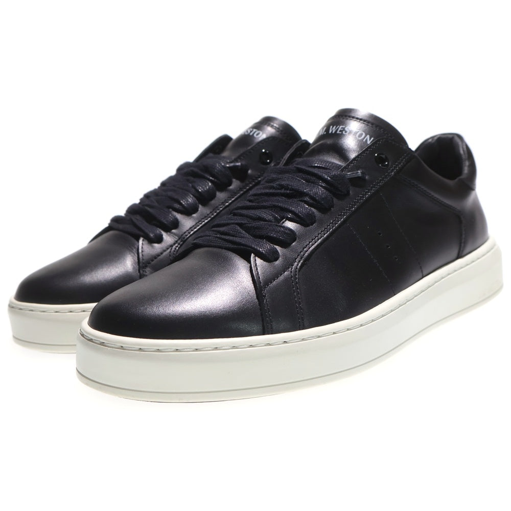 J.M.WESTON(ジェイエムウエストン) ON TIME SNEAKERS オンタイム カーフレザー ローカットスニーカー ブラック