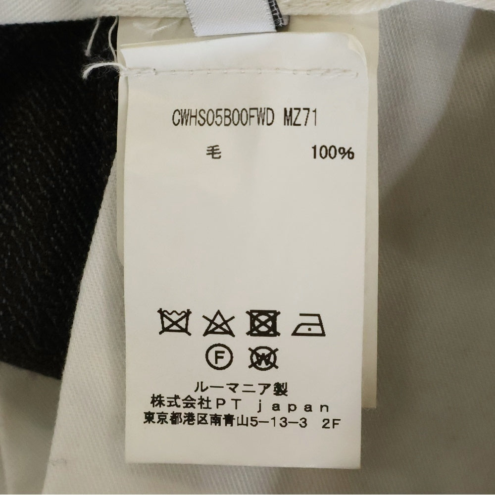 PT01(ピーティーゼロウーノ) FORWARD ウールスラックスパンツ グレー CWHS05B00FWD