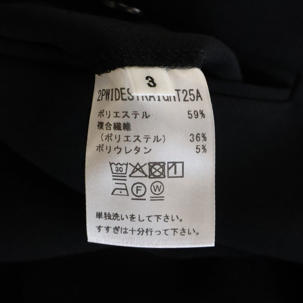 MORRIS&SONS(モリスアンドサンズ) 25AW 2タックワイドストレートスラックスパンツ ブラック 2PWIDESTRAIGHT25A