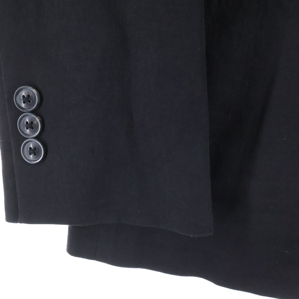 TOMORROWLAND PILGRIM(トゥモローランド ピルグリム) utility MARINI&CECCONI マリーニアンドチェコーニ ストレッチリネン シングル2B テーラードジャケット ブラック 61-07-22-07503