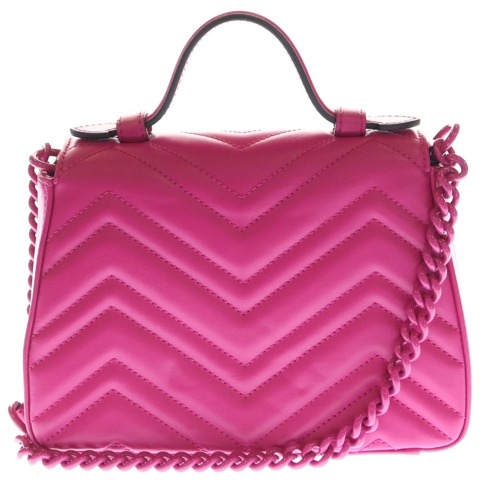 GUCCI(グッチ) GG Marmont 702563 GG モーメント キルティング レザー 2WAY ショルダーバッグ ピンク レディース