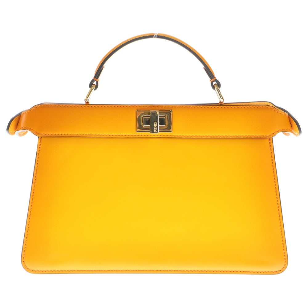 FENDI(フェンディ) ピーカブー アイシーユー レザー 2WAY ショルダーバッグ オレンジ 771-6 レディース