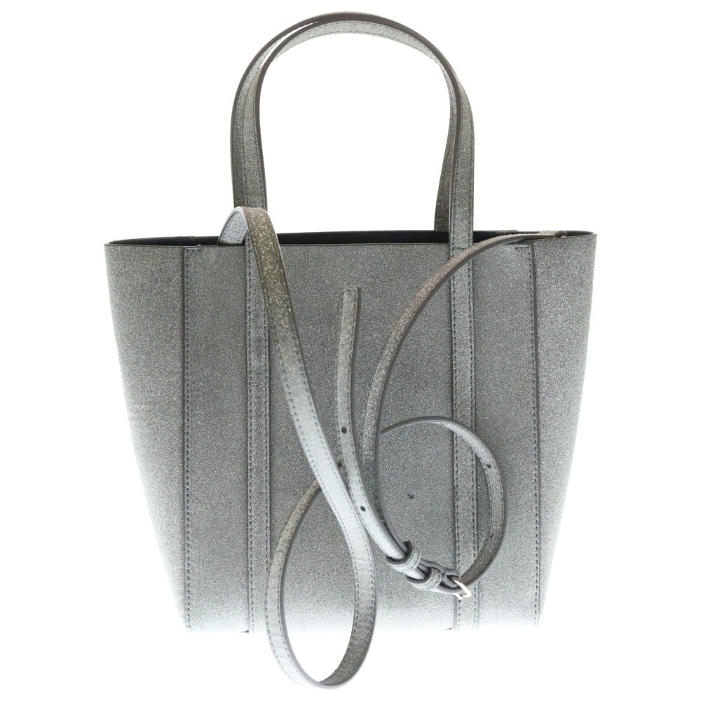 BALENCIAGA(バレンシアガ) EVERYDAY TOTE XXS GLITTER ラメ 2WAY レザー ショルダーバッグ シルバー 551815 レディース