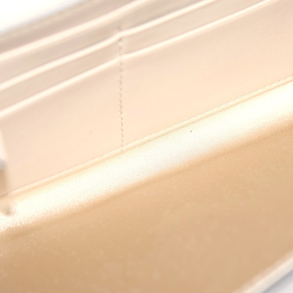 JIMMY CHOO(ジミーチュウ) サテンチェーン レザー コンパクト ショルダーバッグ シルバー レディース