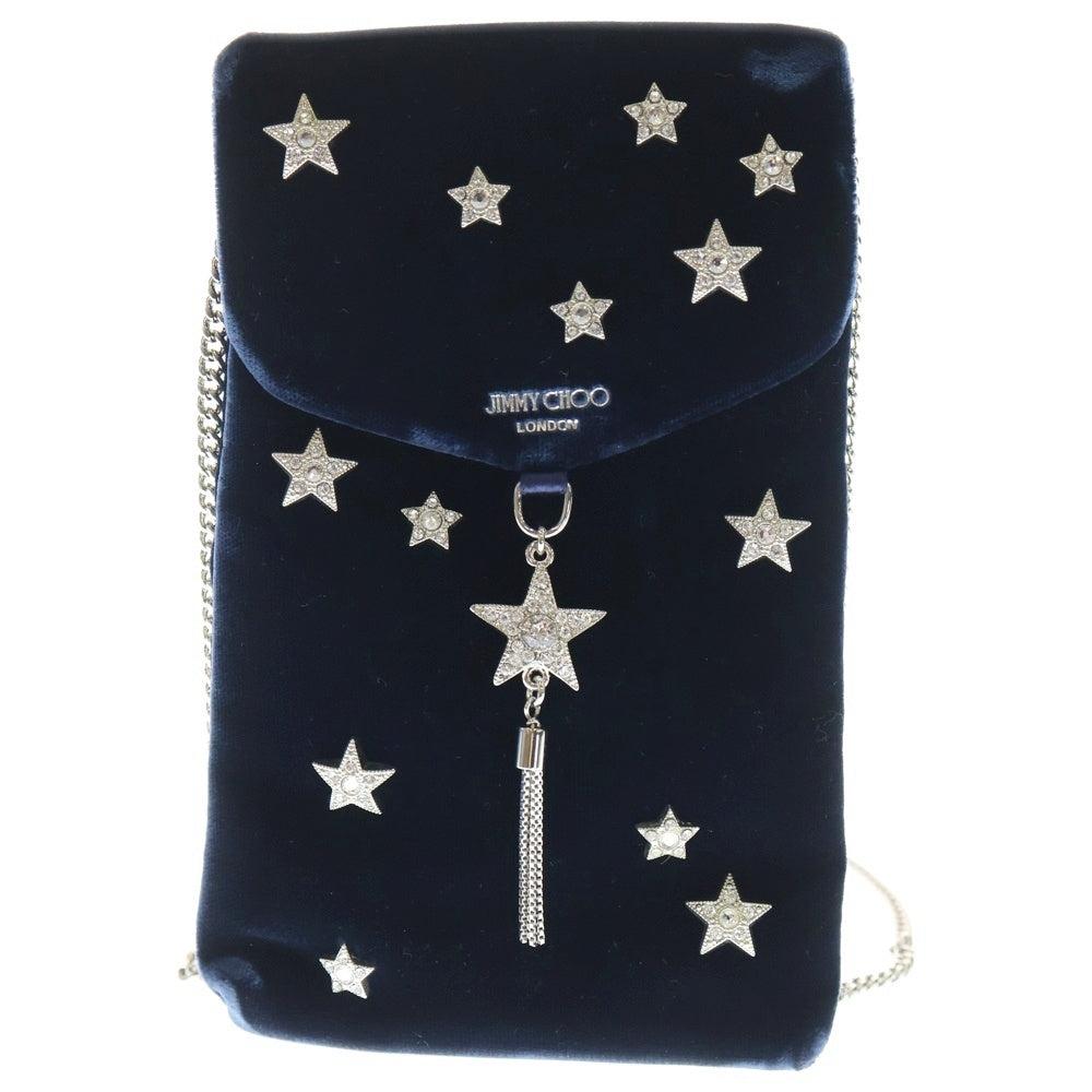 JIMMY CHOO(ジミーチュウ) BONBON ビジュー 2WAY ショルダーバッグ ホワイト レディース