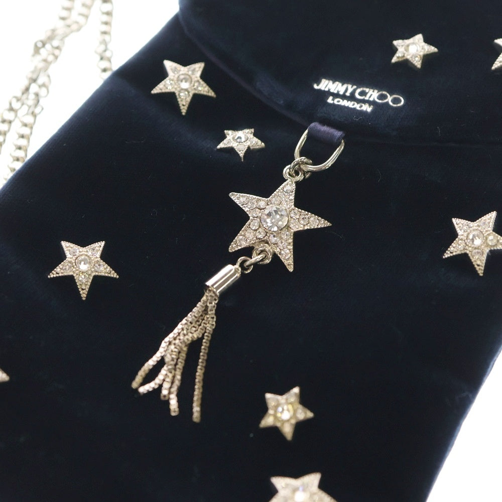 JIMMY CHOO(ジミーチュウ) BONBON ビジュー 2WAY ショルダーバッグ ホワイト レディース