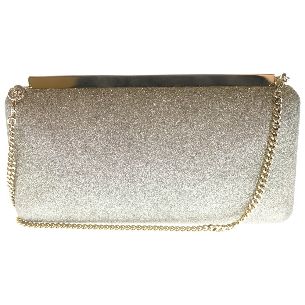 JIMMY CHOO(ジミーチュウ) Emmie ラメ 2WAY ショルダーバッグ シルバー レディース