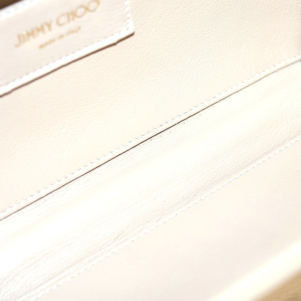 JIMMY CHOO(ジミーチュウ) Emmie ラメ 2WAY ショルダーバッグ シルバー レディース