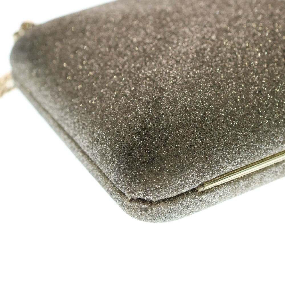 JIMMY CHOO(ジミーチュウ) Emmie ラメ 2WAY ショルダーバッグ シルバー レディース