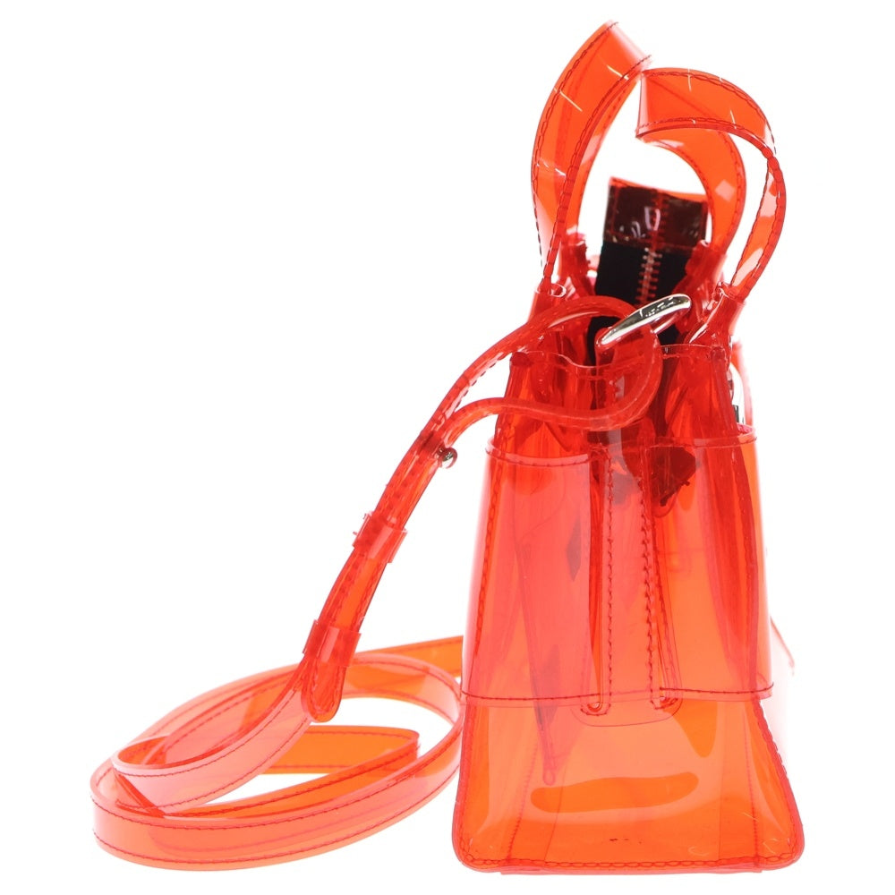 Armani Exchange(アルマーニ エクスチェンジ) PVC ビニール マイクロ クリア 2WAY ショルダーバッグ レッド
