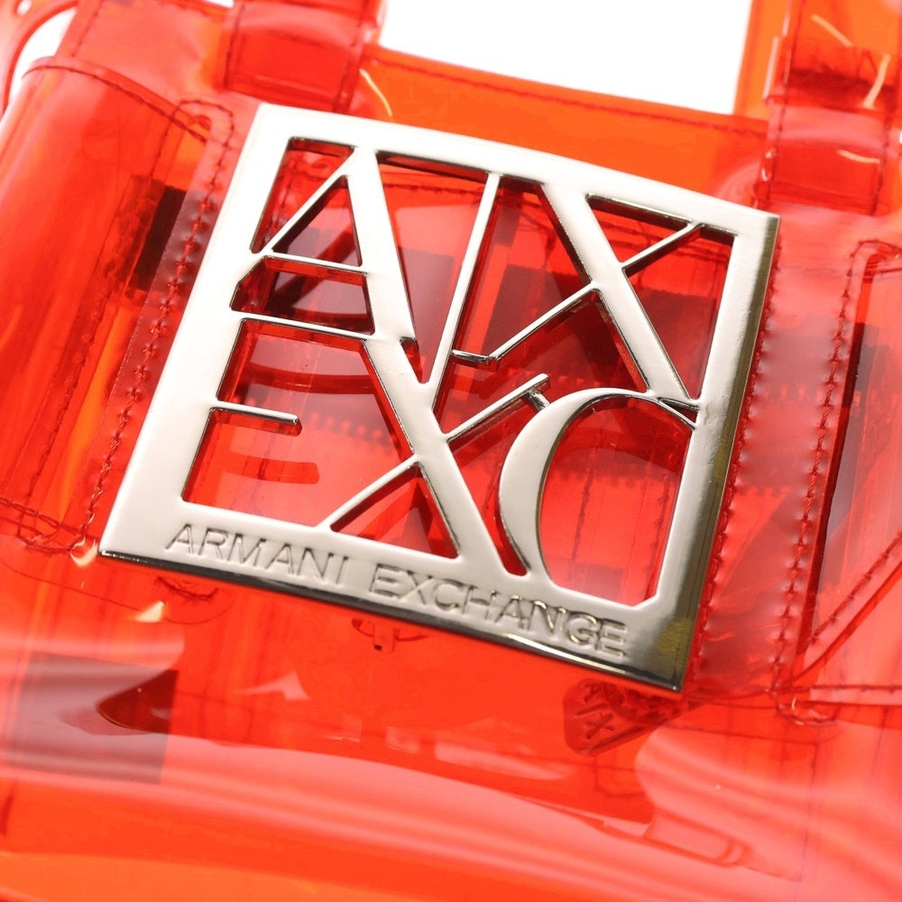 Armani Exchange(アルマーニ エクスチェンジ) PVC ビニール マイクロ クリア 2WAY ショルダーバッグ レッド
